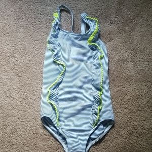 EUC Mini Boden One Piece Seersucker Bathing Suit